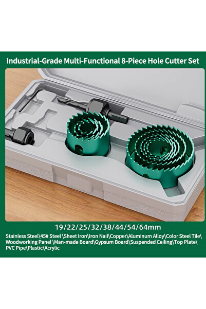 Choice1 مجموعة مناشير ثقب GREENERY بأحجام 19-64 مم، و19-127 مم، مع رؤوس مثقاب...