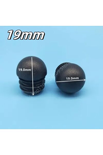 Choice 16 قطعة من سدادات الأنابيب البلاستيكية السوداء المستديرة مقاس 19 مم، 1...