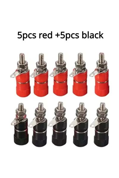 Choice black red each5pcs 10pcs 4mm Red&Black Banana Socket Professional Bind...