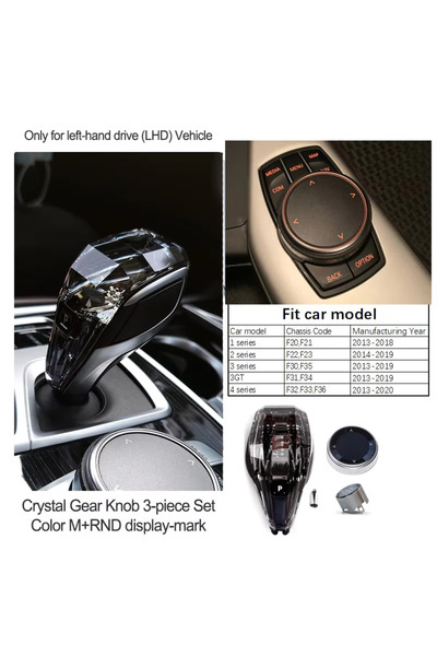 Choice9 مجموعة مقابض ناقل الحركة الكريستالية من سلسلة EVO-1234F لسيارات BMW ا...