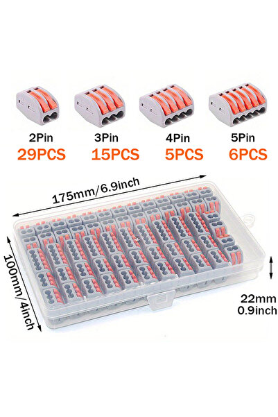 Choice1 55PCS 55pcs Quick Wire Connector,Fast Wiring Push in Lever Connectors...