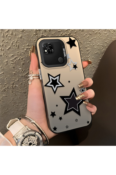 PATTERNOVA Redmi 10A Uyumlu Kırılmaz Silikon Sevimli Yıldız Desenli Baskılı K...