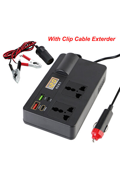 Choice موسع كابل 200 واط، محول ولاعة سجائر، محول طاقة للسيارة، محول تيار مستم...