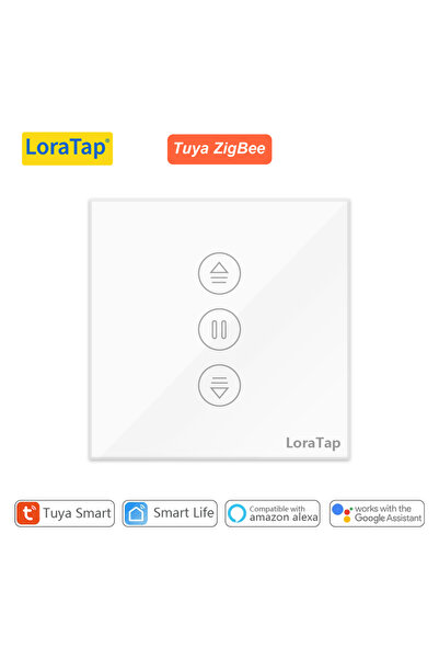 Choice1 مفتاح ستائر ذكي أبيض من نوع LoraTap ZigBee Tuya للمحركات الأنبوبية، م...