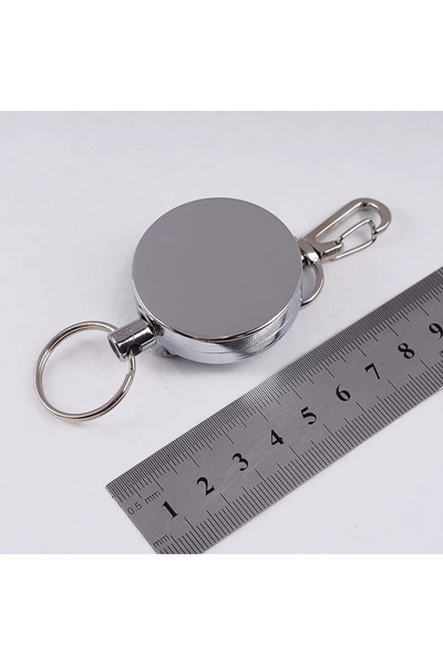 Choice سلسلة مفاتيح مرنة من سلك فولاذي فضي مقاوم للصدأ، قابلة للسحب، رياضية، ...