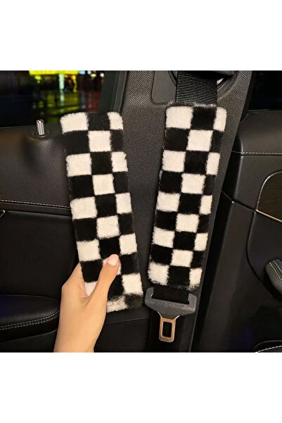 Choice قطعتان من شبكة الشطرنج، قطعتان من شبكة الشطرنج، وسادة كتف، حزام أمان ا...