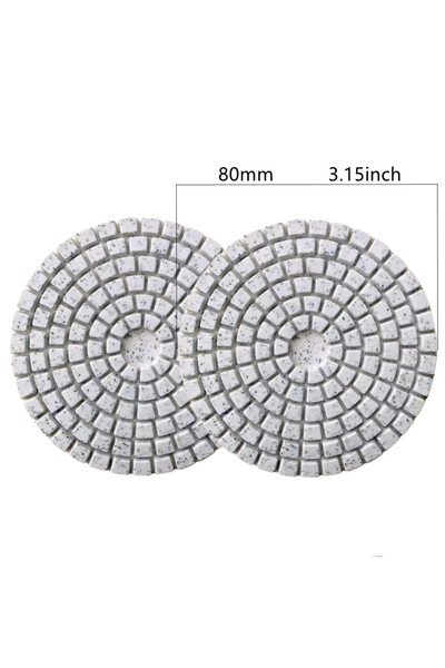 Choice قطعتان - 80 مم، نوع 125، حبيبات 50، قرص تجليخ حواف بلاط السيراميك، زاو...