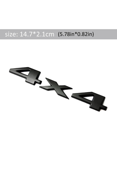 Choice ملصقات معدنية ثلاثية الأبعاد سوداء للسيارات 4X4، قطعة واحدة، ملصقات سي...