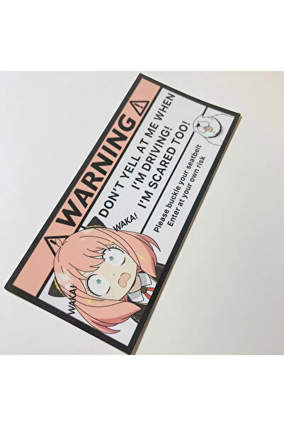 Choice ملصق سيارة لفتاة وردية لطيفة مقاس 15 × 7 سم لرسومات أنيا الجاسوسة تحذي...