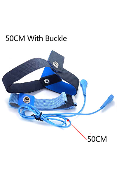 Choice حزام قدم مضاد للكهرباء الساكنة بطول 50 سم، قابل للتعديل، مزود بإبزيم د...