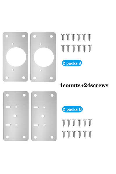 Choice مجموعة من 4 قطع (4/8/12) من مفصلات أبواب الخزائن، لوحة إصلاح مفصلات أب...