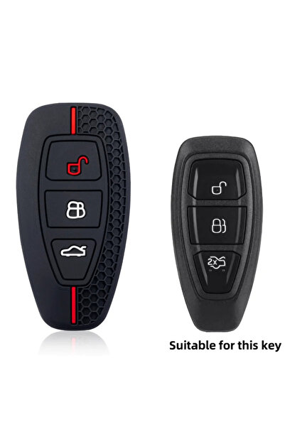 Choice1 مجموعة مفاتيح سيارة حمراء لسيارات فورد ST Line فييستا، فورد مونديو، إ...