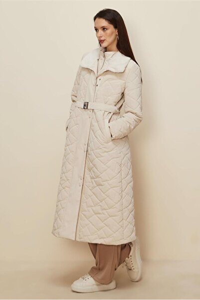 Alvina Belted Quilted Coat 90634