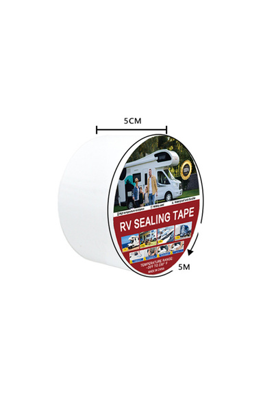 Choice 5M (16.4ft) Width 5CM (2inch) 16.4ft RV Sealant Tape White Waterproof ...