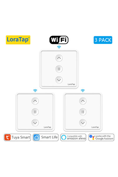 Choice1 عبوة من 3 قطع من ستائر لوراتاب الدوارة، مفتاح زر ضغط، محرك كهربائي ذك...