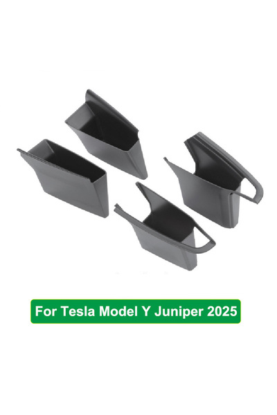 Choice1 4 قطع من صندوق تخزين جانبي لباب سيارة تسلا موديل Y 2025، موديل جونيبر...