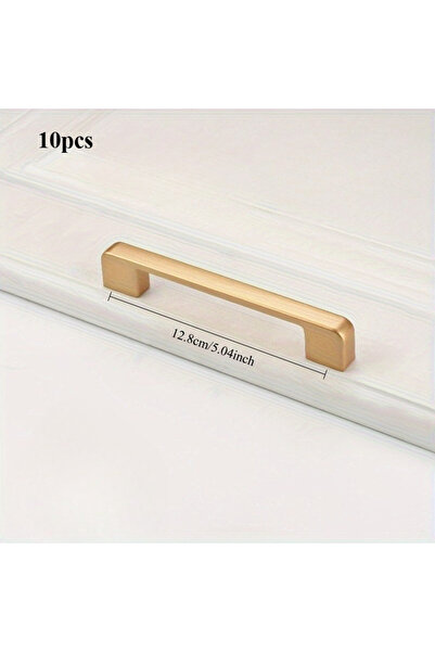Choice مجموعة من 10 مقابض ذهبية اللون لخزائن المطبخ، مقاس 128 مم، لون برونزي ...