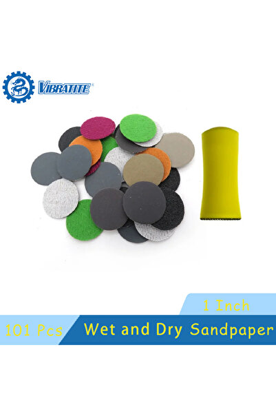 Choice 1 Inch 101 Pcs Hook and Loop Sandpaper Wet Dry Sanding Disc Assorted 6...
