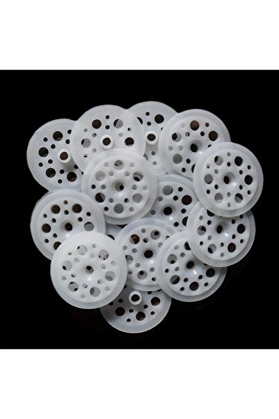 Choice ١٠٠ قطعة من الحلقات البلاستيكية البيضاء، فواصل أقراص عازلة للسقف، تُست...