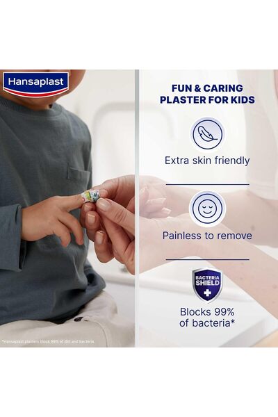 Hansaplast Sensitive Plaster for Kids XXL, Extra Skin Friendly, Hypoallergeni...