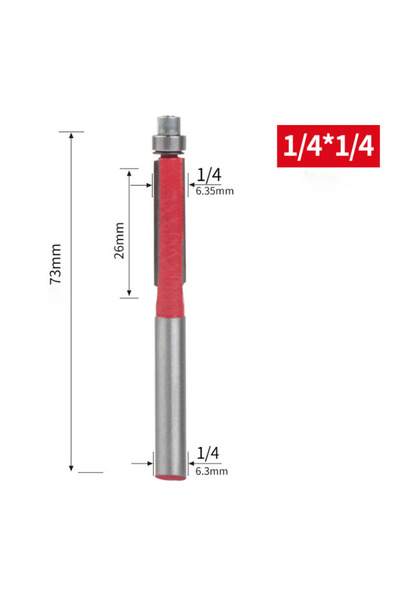Choice قطعة واحدة من أداة تشذيب ثنائية المحور ذات ساق 6.35 مم ومحمل مزدوج، مج...