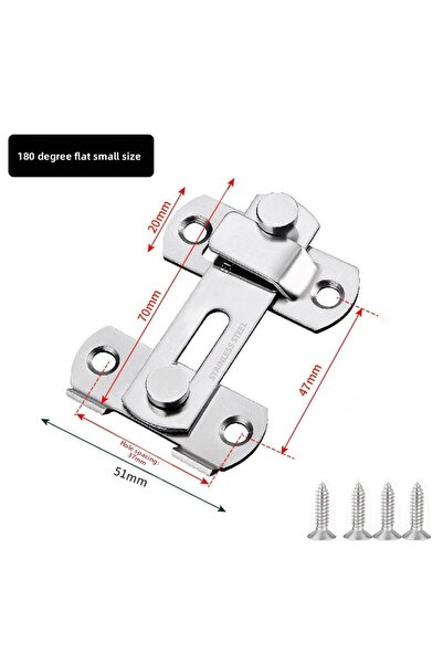Choice مزلاج تبديل من الفولاذ المقاوم للصدأ بزاوية 180 درجة من بلاك-إل، مزلاج...