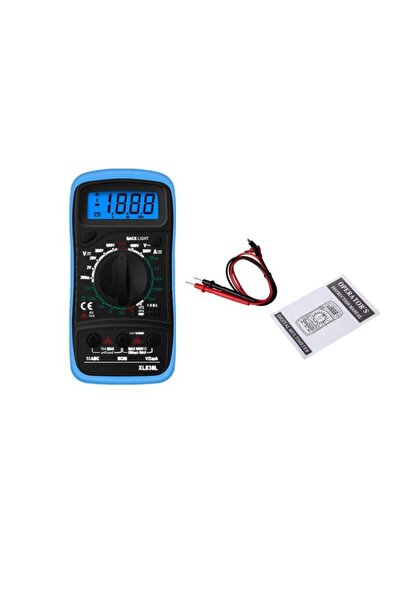 Choice3 جهاز قياس متعدد رقمي محمول باليد، أزرق اللون، بإضاءة خلفية LCD، جهاز ...