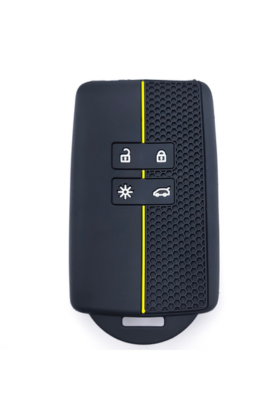 Choice غطاء مفتاح سيارة ذكي من السيليكون الأصفر مع جهاز تحكم عن بعد لسيارات ر...