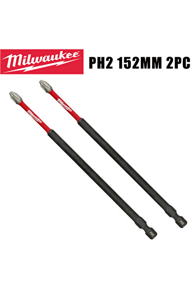 Choice مجموعة رؤوس مثقاب ميلووكي PH2 مقاس 152 مم (قطعتان) PH2 مقاس 152 مم (قط...