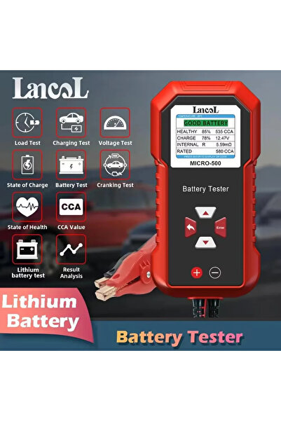 Choice جهاز اختبار بطارية السيارة Lancol Micro 500 12 فولت 40-3000 CCA اختبار...