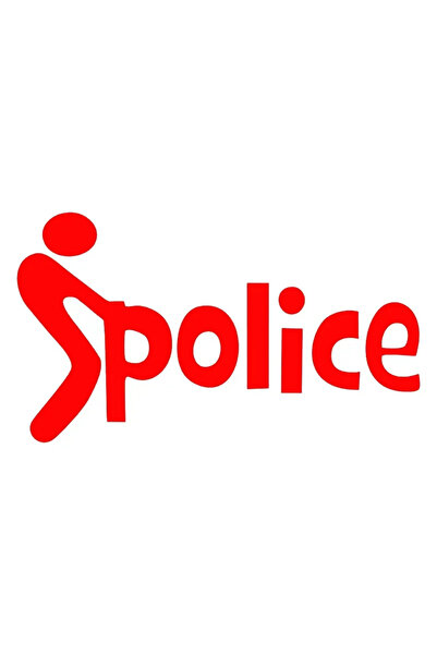 Choice ملصق سيارة أحمر لامع واحد مقاس 15 × 8.5 سم بتصميم FXXK POLICE، ملصق مض...