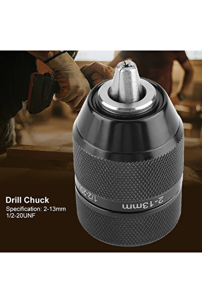 Choice ظرف تثبيت مثقاب معدني بلون عنابي مقاس 13 مم، بتركيب نصف بوصة، ذاتي الق...