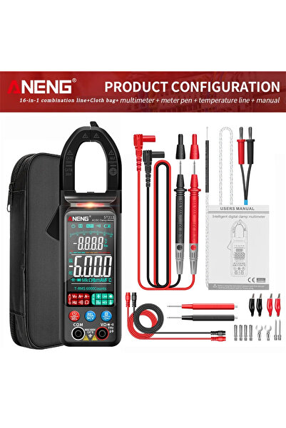 ANENG ST212 Black PRO Digial Multimeter ST212 Clamp Meter Professional DC/AC ...