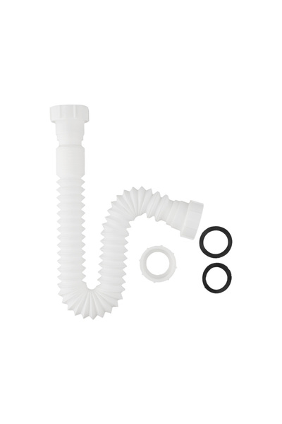 Choice أنبوب تصريف مرن للحوض 1-1/2 بوصة 1-1/4 بوصة، مصيدة نفايات على شكل حرف ...