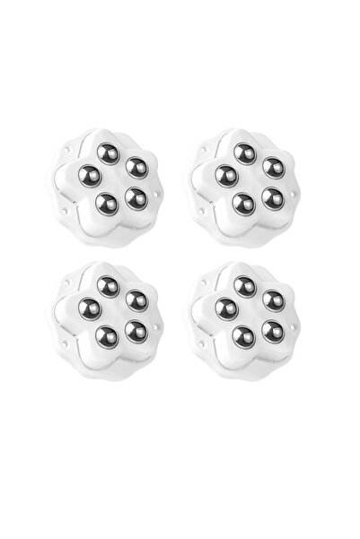Choice White steel ball 4Pcs Furniture Casters Wheels 200Kg Heavy Duty Univer...