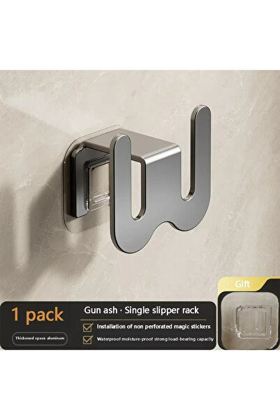 Choice رف تخزين أحذية بسيط غير مثقب، رمادي اللون، قطعة واحدة، يُثبت على باب ا...