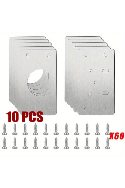 Choice 10Pcs-(5Pairs) 10/8/4/2-Piece Cabinet Hinge Repair Plate Kit for Home ...