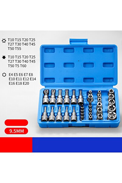 Choice 34pcs Professional 34pcs Torx Bit Socket & E-Torx Star Socket Set 1/4"...
