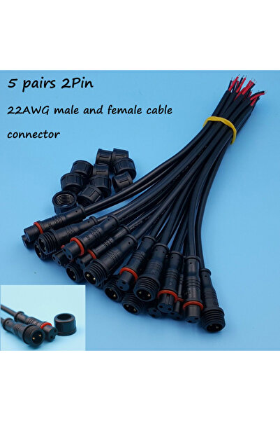 Choice موصل كابل LED ثلاثي الأطراف، 5 أزواج، مقاوم للماء بمعيار IP65، سلك 22A...