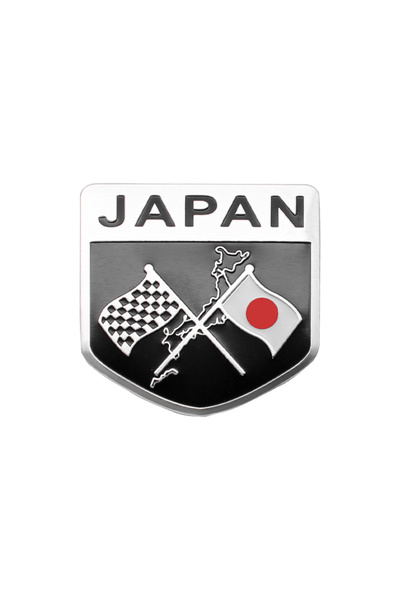 Peugeot 1pcs Japan Car Styling 3D Aluminum Japan Logo Flag Stickers Emblem Ba...