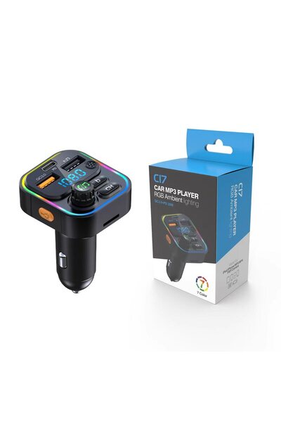 Choice جهاز إرسال FM أسود C17 بتقنية بلوتوث 5.3، راديو سيارة AUX، مشغل MP3 مع...