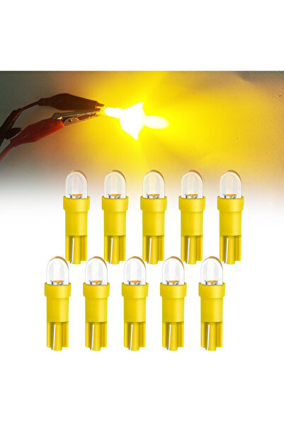 Choice 10PCS Yellow 10PCS Pure Color Lighting LED T5 W1.2W W2.3W Car Instrume...