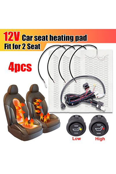 Choice 12V 2Pcs 1Seat 12V 2Pcs Universal Built-in Car Seat Heater Kit Fit 1 S...