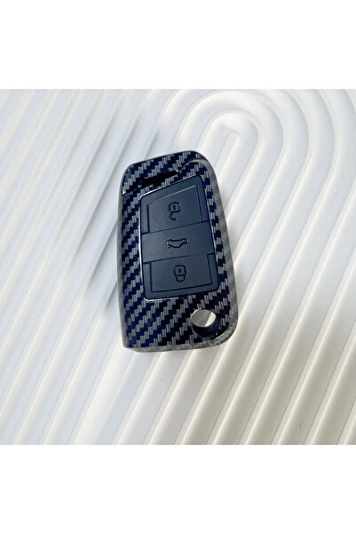 Choice غطاء مفتاح سيارة من ألياف الكربون ABS، مناسب لسيارات فولكس فاجن جولف 7...