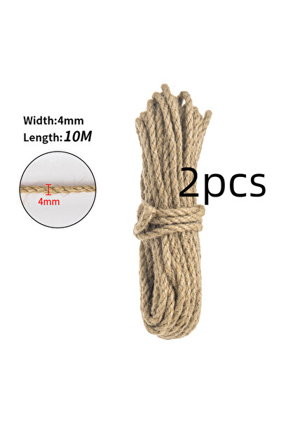 Choice قطعتان من حبل السيزال الطبيعي المصنوع من الجوت (4 مم، 10 أمتار) لشجرة ...