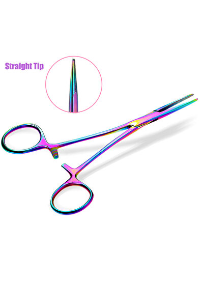 Choice 10cm-14.9cm Straight Tip Rainbow Titanium-Coated Suture Removal Scisso...