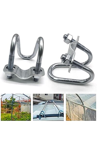 choice2 M8x25x25mm 1Pcs U Bolt 20 25 32 40 50 M8 Galvanized Double U-Cross Tu...