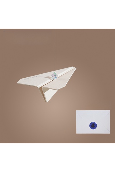 Choice معطر جو للسيارة على شكل طائرة ورقية بيج اللون، يُستخدم كزينة لمرآة الر...