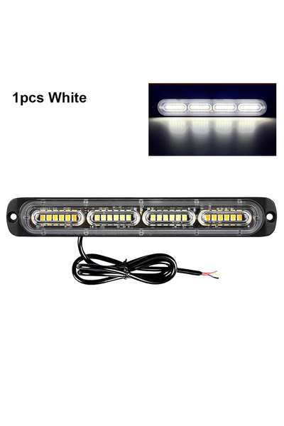 Choice 1pcs White 24LED Car Strobe Warning Light Grill Beacon Light Bar Truck...