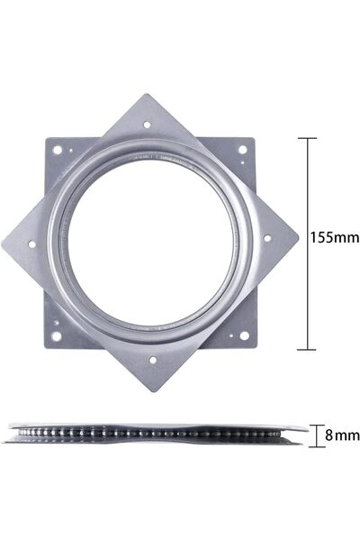 Choice قرص دوار معدني شديد التحمل بقطر 6 بوصات، يدور 360 درجة، مزود بمحمل دوا...